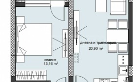 1 υπνοδωμάτιο Χρηστο Σμηρνενσκη, Πλοβδηβ 3