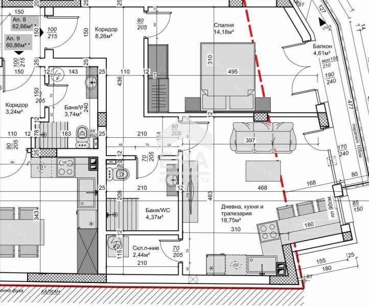 Продается  1 спальня Варна , Гранд Мол , 73 кв.м | 83641460 - изображение [4]