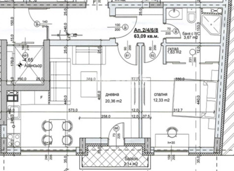 Zu verkaufen  1 Schlafzimmer Sofia , Nadeschda 4 , 64 qm | 19086630 - Bild [2]