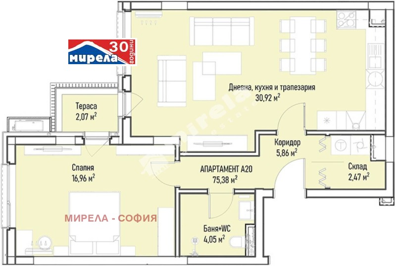 En venta  1 dormitorio Sofia , Mladost 4 , 93 metros cuadrados | 38303434