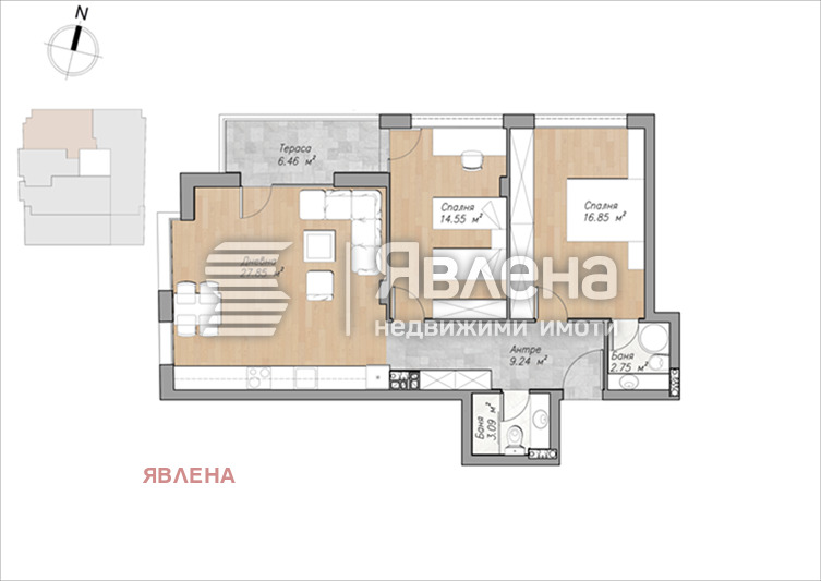 Продава 3-СТАЕН, гр. София, Лозенец, снимка 17 - Апартаменти - 54403754