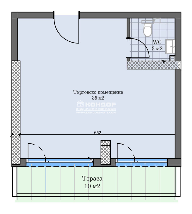 De vânzare  Birou Plovdiv , Cârșiiaca , 68 mp | 73325912 - imagine [2]