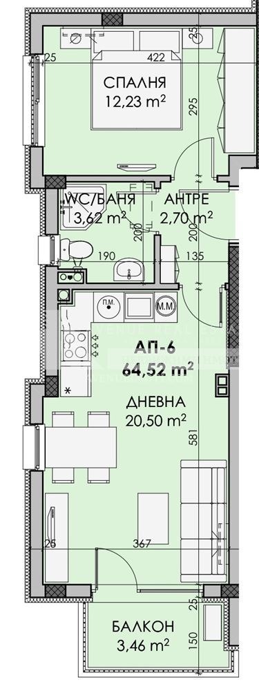 En venta  1 dormitorio Burgas , Sarafovo , 65 metros cuadrados | 34514499 - imagen [2]