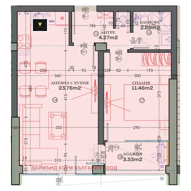 For Sale  1 bedroom Plovdiv , Trakiya , 63 sq.m | 62191976 - image [2]