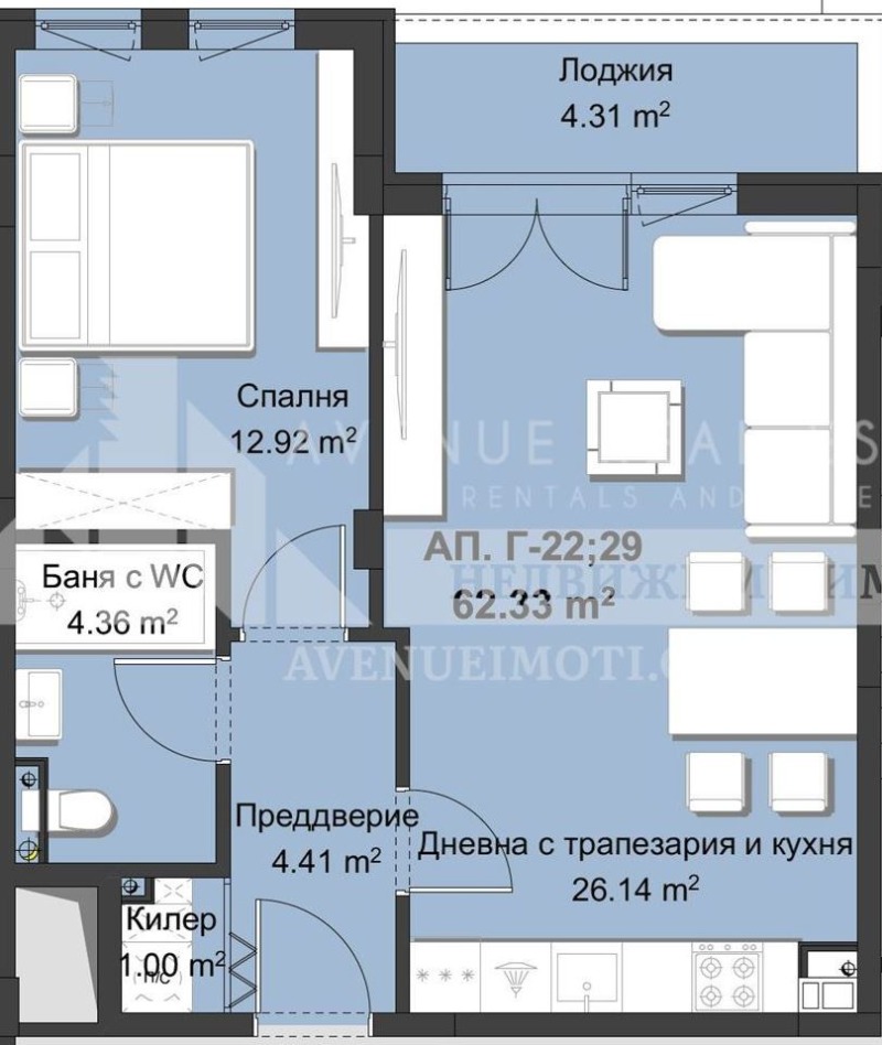Προς πώληση  1 υπνοδωμάτιο Πλοβδηβ , Χρηστο Σμηρνενσκη , 80 τ.μ | 21602655 - εικόνα [2]