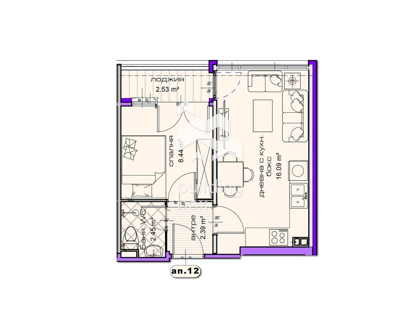 Продава 2-СТАЕН, гр. Шумен, Добруджански, снимка 2 - Апартаменти - 54024385