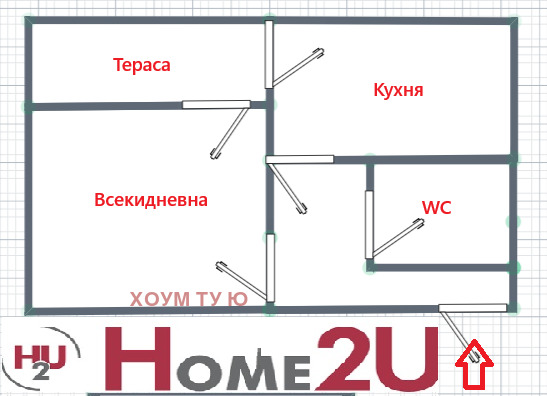 Myytävänä  Studio Sofia , Mladost 3 , 48 neliömetriä | 43090905 - kuva [6]