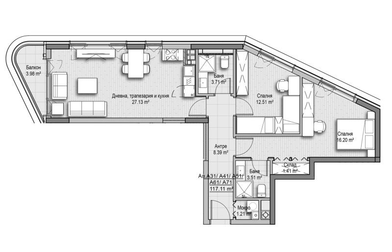 For Sale  2 bedroom Sofia , Vitosha , 117 sq.m | 65049072 - image [4]