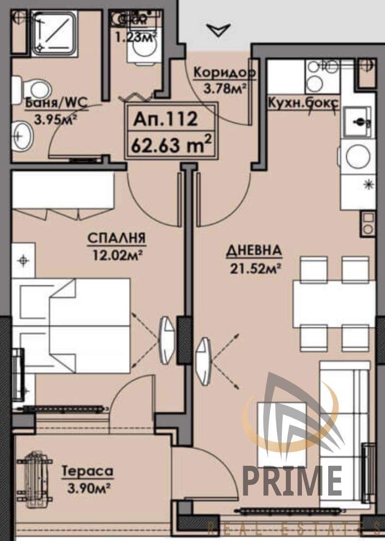 Продава 2-СТАЕН, гр. Бургас, Славейков, снимка 7 - Aпартаменти - 49390249