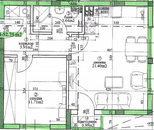 Продава 2-СТАЕН, гр. Варна, Виница, снимка 2 - Апартаменти - 53367180