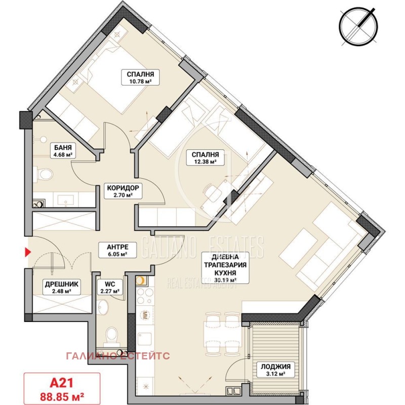 Продава 3-СТАЕН, гр. София, Младост 4, снимка 6 - Апартаменти - 53187132