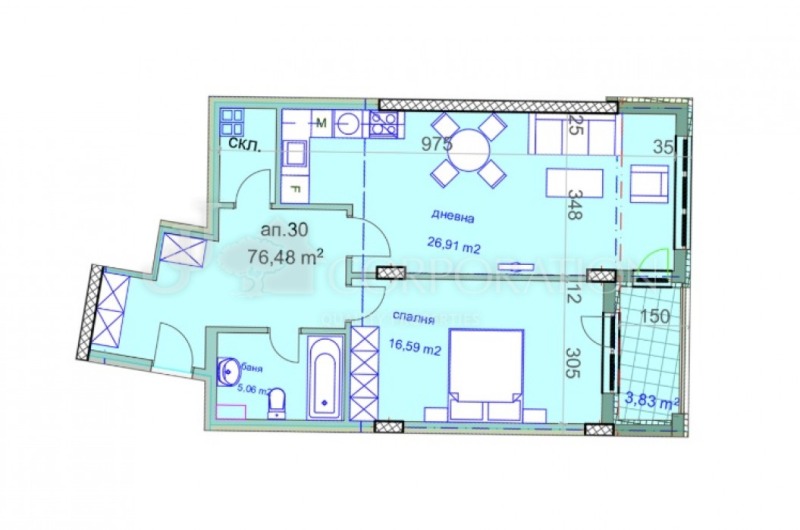 Продава 2-СТАЕН, гр. София, Манастирски ливади, снимка 11 - Aпартаменти - 48367024