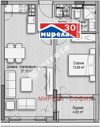 Продава 2-СТАЕН, гр. София, Дианабад, снимка 1 - Aпартаменти - 48849249