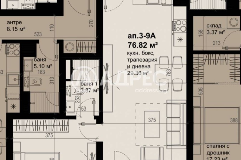 À vendre  1 chambre Bourgas , Izgrev , 90 m² | 78484436 - image [9]