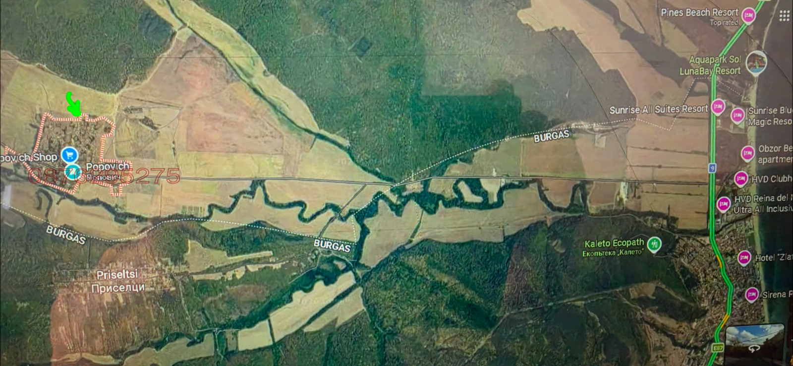 Продава ПАРЦЕЛ, с. Попович, област Варна, снимка 2 - Парцели - 56150477