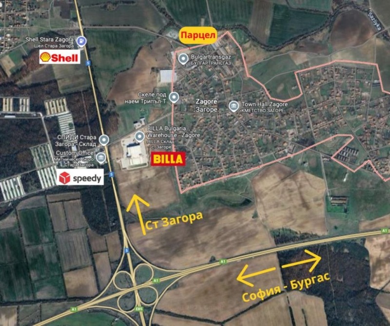 Продава ПАРЦЕЛ в област Стара Загора, с. Загоре - 8436 кв.м / 169 000 € » 330 535.27 лв., РЕФЕР