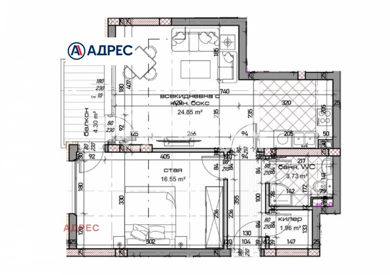 De vânzare  1 dormitor Varna , Mladost 1 , 78 mp | 65435782
