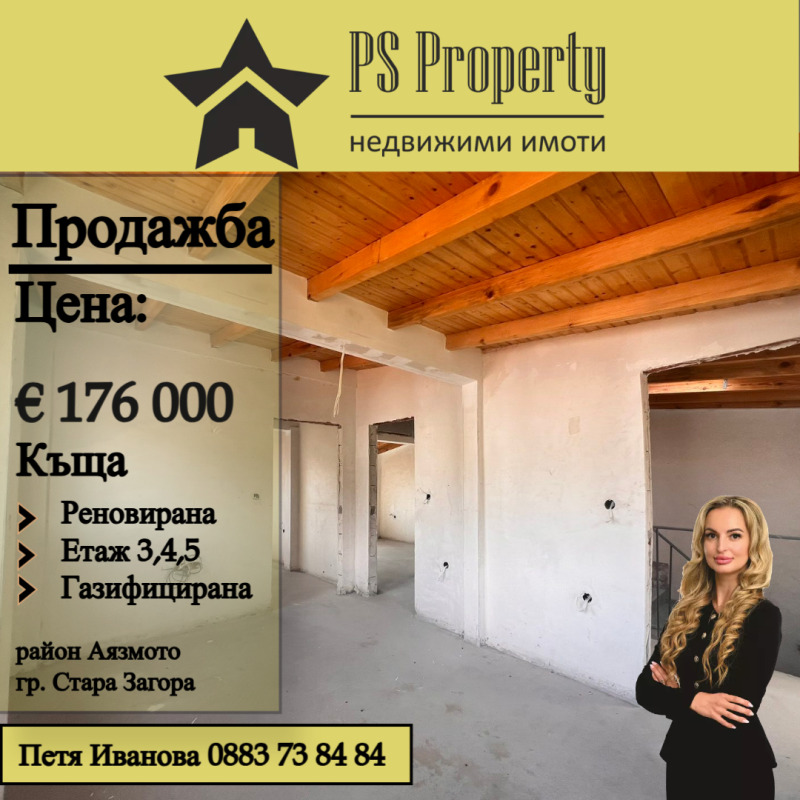 Продава КЪЩА, гр. Стара Загора, Аязмото, снимка 1 - Къщи - 47404363