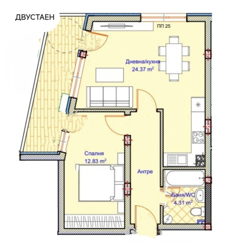 Продава 2-СТАЕН, гр. Варна, Погреби, снимка 1 - Aпартаменти - 49078895