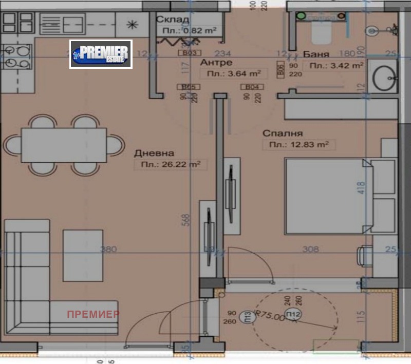 Продаја  1 спаваћа соба регион Пловдив , Марково , 67 м2 | 46964042 - слика [2]
