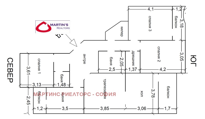 Продава 3-СТАЕН, гр. София, Лозенец, снимка 16 - Апартаменти - 53004149