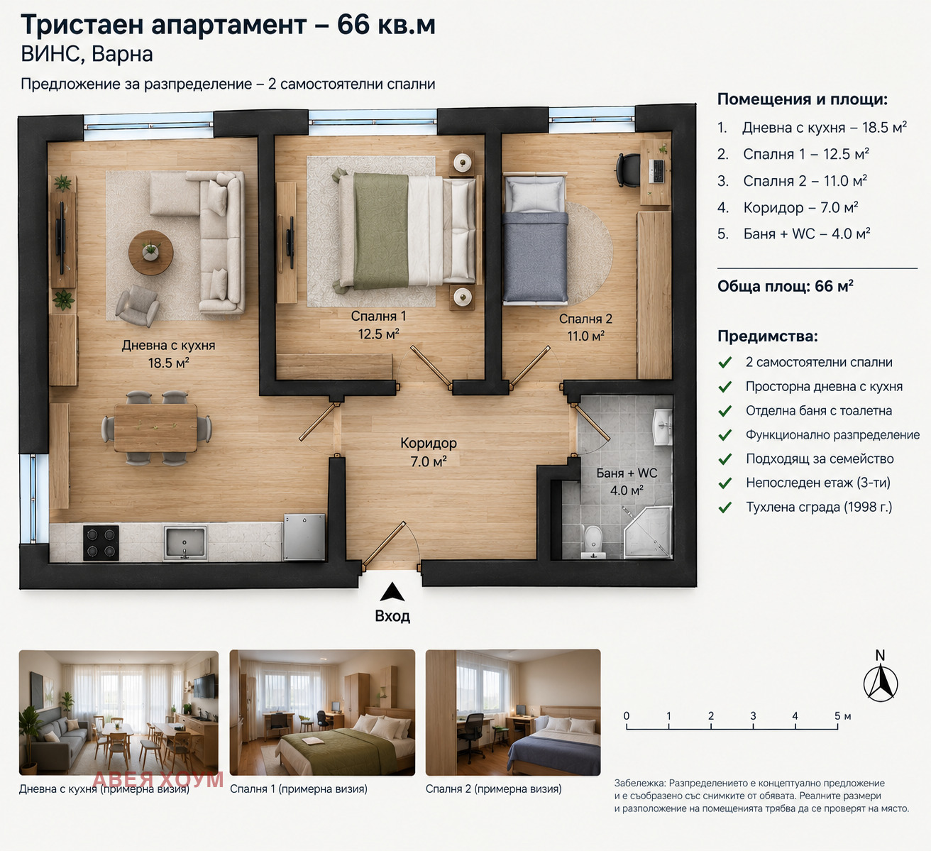 Продава 3-СТАЕН, гр. Варна, Окръжна болница-Генерали