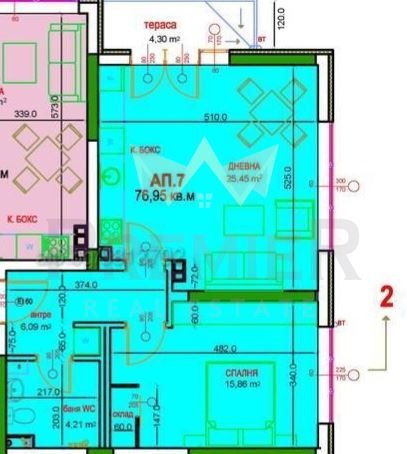 Продава  2-стаен град София , в.з.Киноцентъра 3 част , 77 кв.м | 38266962