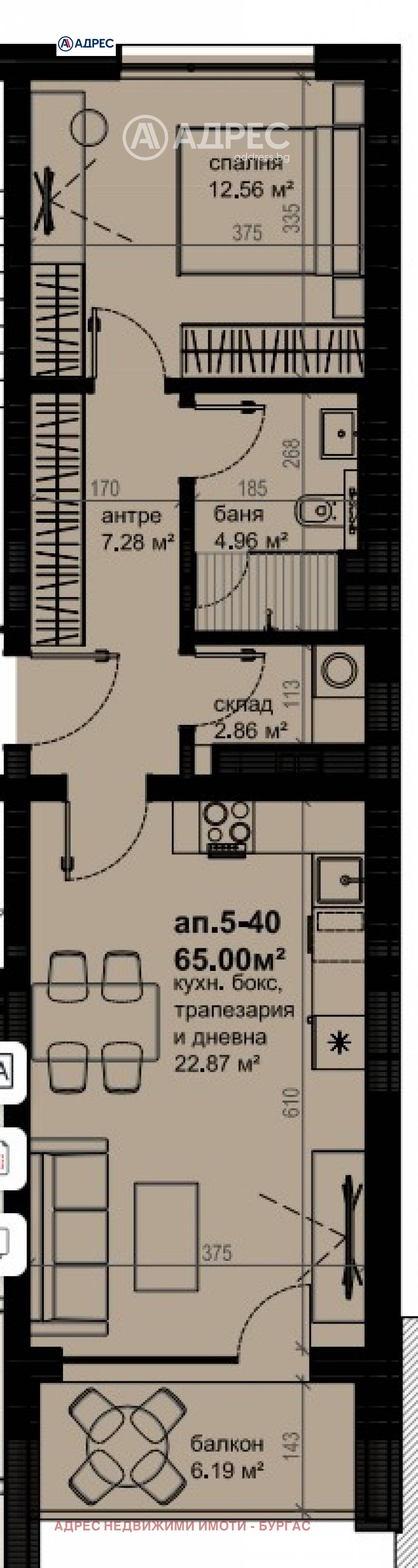 Продава 2-СТАЕН, гр. Бургас, Изгрев, снимка 7 - Апартаменти - 53797094
