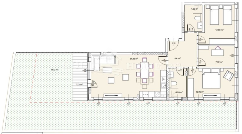 Zu verkaufen  2 Schlafzimmer Plowdiw , Belomorski , 176 qm | 22270172 - Bild [4]