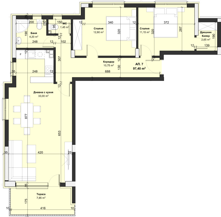 Продава 3-СТАЕН, гр. Варна, Виница, снимка 2 - Апартаменти - 54590972