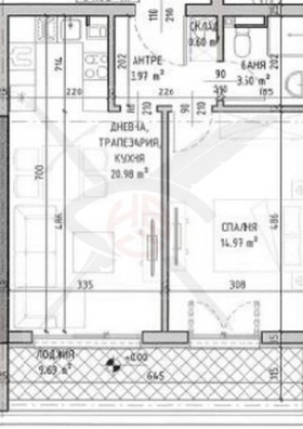 Продава 2-стаен град София Малинова долина - [1] 