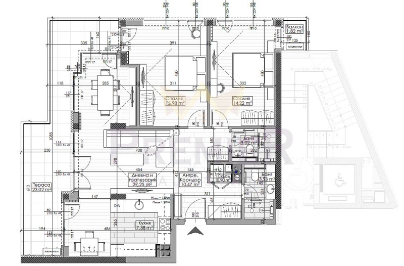 Продава 3-СТАЕН, гр. София, Манастирски ливади, снимка 2 - Апартаменти - 53072640