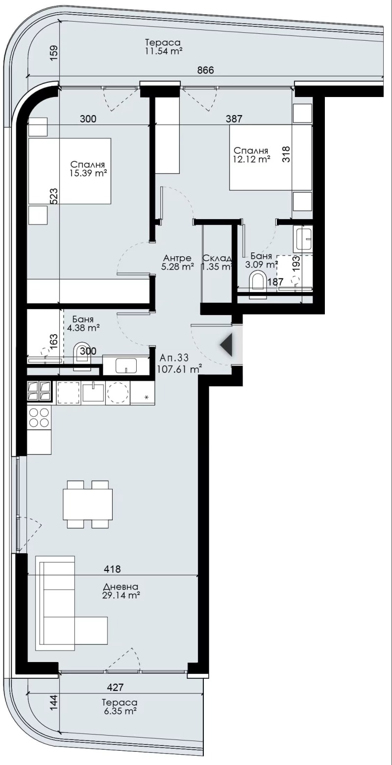 Продава 3-СТАЕН в град Варна, Трошево - 127 кв.м / 198 000 € » 387 254.34 лв., ЛИБРА ВАРНА