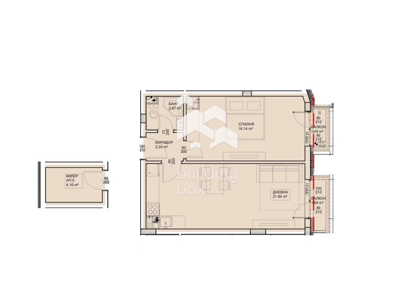 Продава 2-СТАЕН, гр. Варна, Изгрев, снимка 3 - Aпартаменти - 47029089