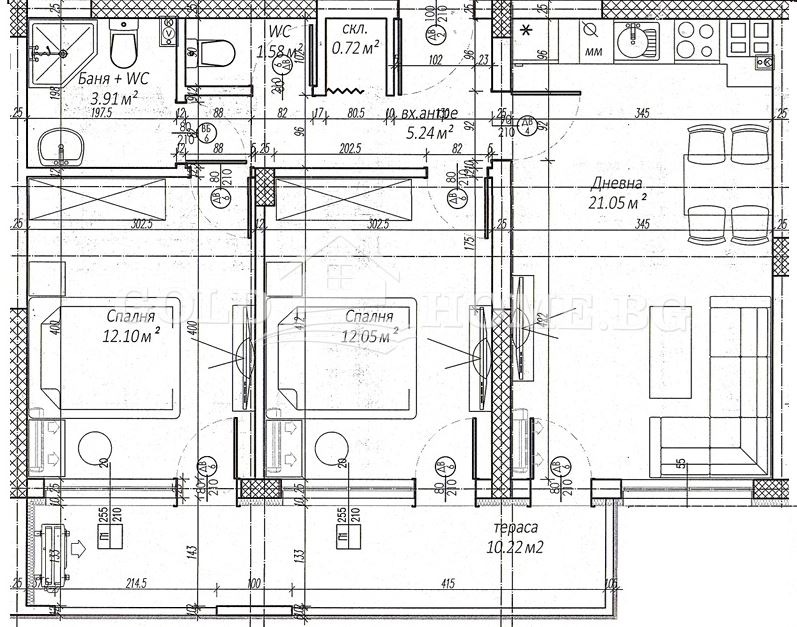 Na prodej  2 ložnice Plovdiv , Belomorski , 90 m2 | 53886575 - obraz [2]