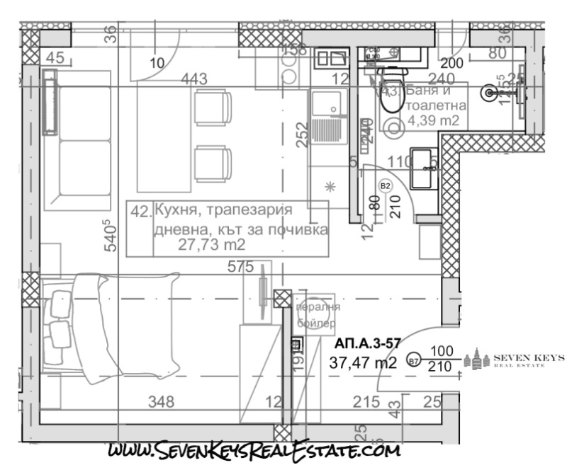 Продава 1-СТАЕН, гр. Варна, м-т Манастирски рид, снимка 5 - Апартаменти - 53172410