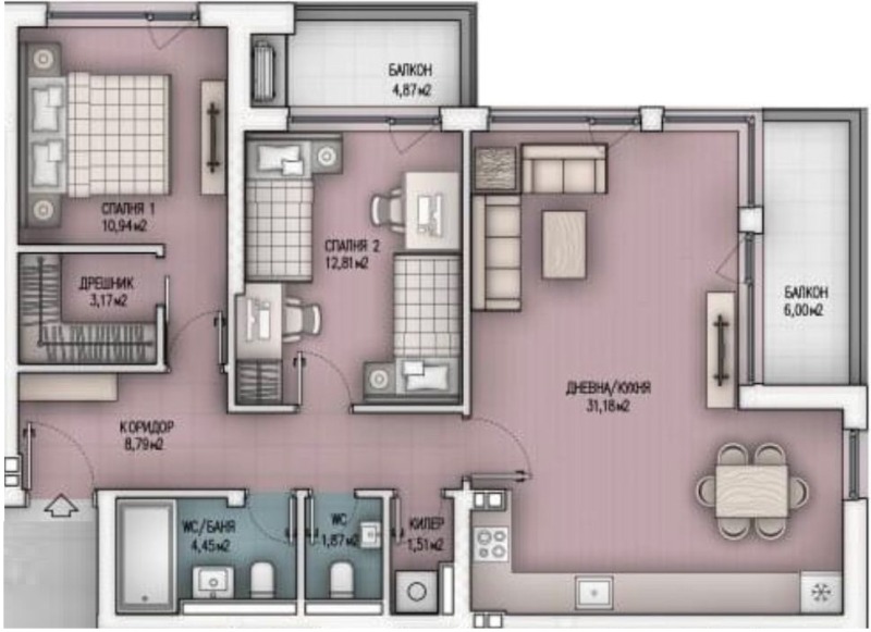 Продава 3-СТАЕН, гр. Варна, Левски 2, снимка 16 - Апартаменти - 53040536