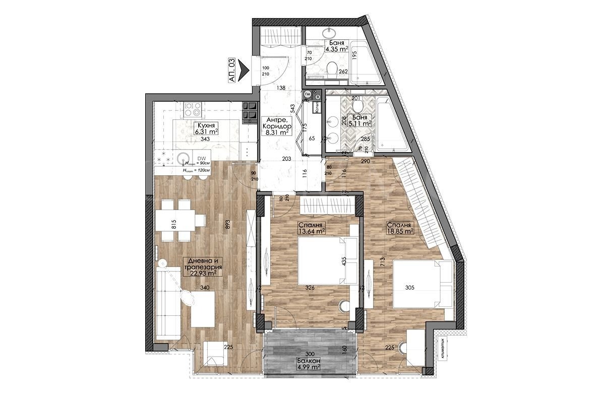 Продава 3-СТАЕН, гр. София, Манастирски ливади, снимка 3 - Апартаменти - 53166731