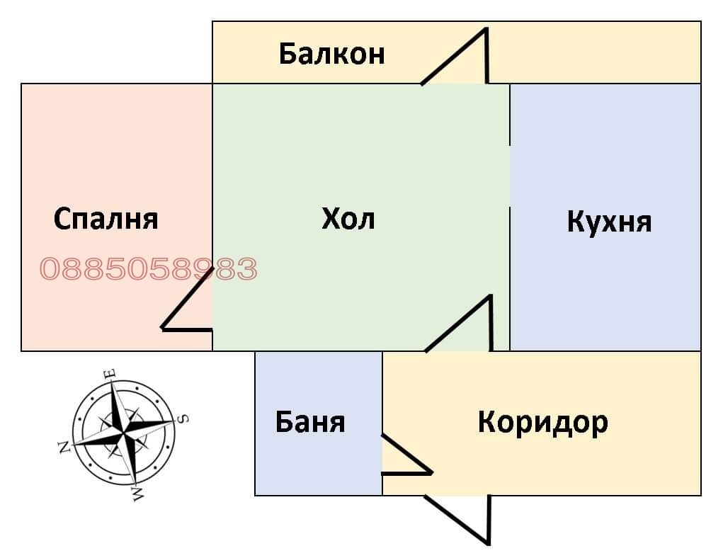 Дава под наем 2-СТАЕН, гр. София, Манастирски ливади, снимка 3 - Апартаменти - 54322849