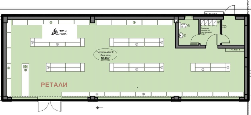 В оренду  Магазин Пловдив , Западен , 149 кв.м | 88594256 - зображення [4]