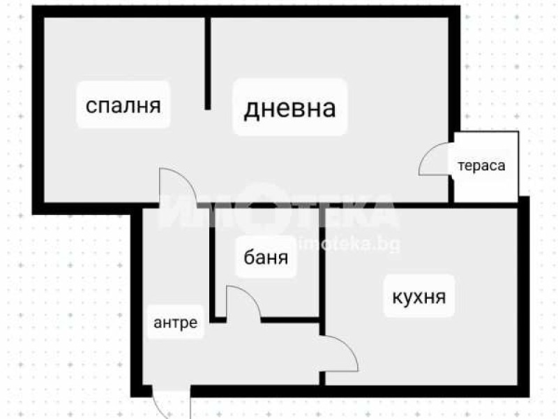 Til leje  1 soveværelse Sofia , Tsentar , 50 kvm | 21745998 - billede [4]