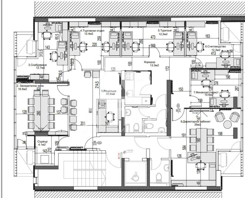 Da affittare  Ufficio Sofia , Hipodruma , 239 mq | 38728886 - Immagine [14]