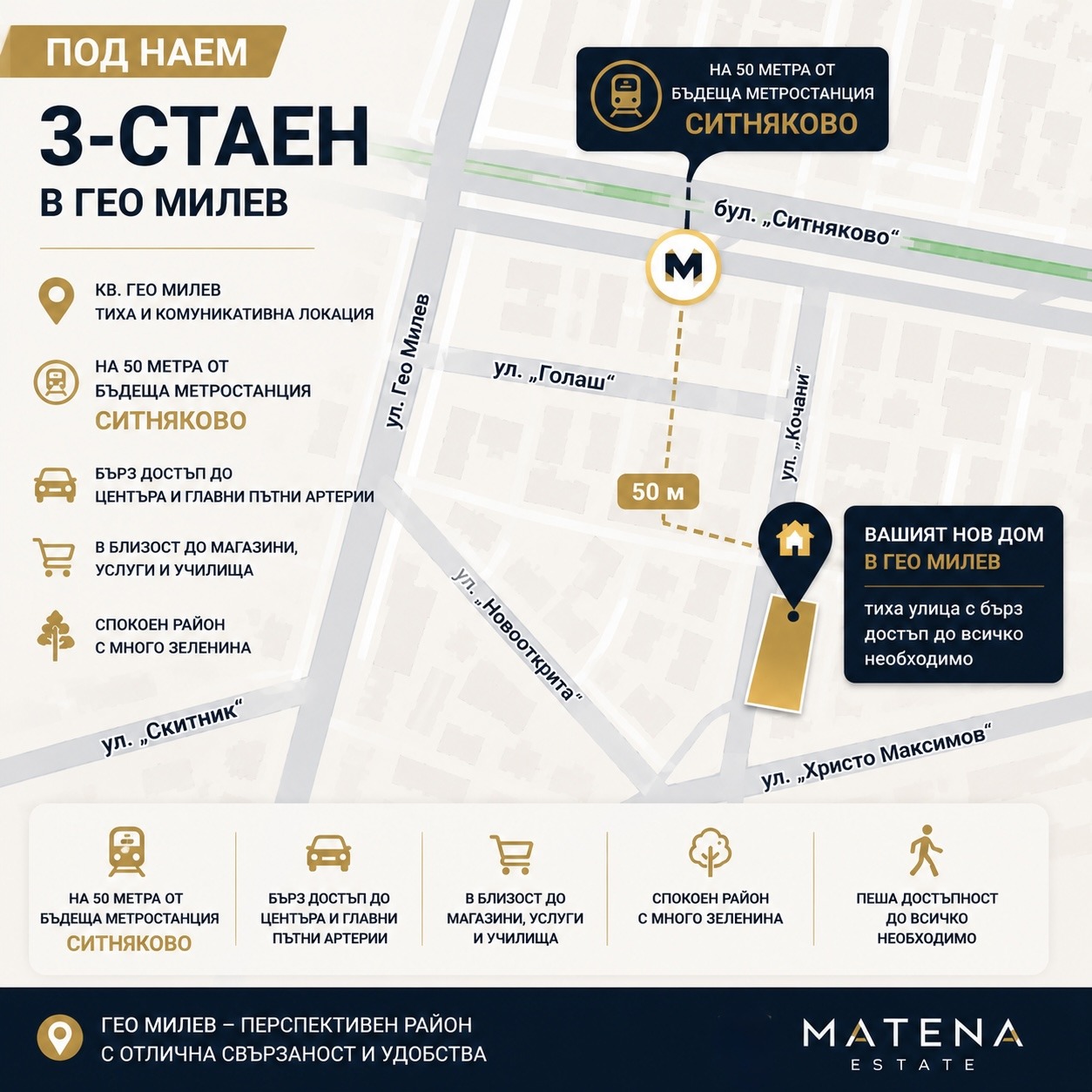 Дава под наем 3-СТАЕН, гр. София, Гео Милев, снимка 4 - Апартаменти - 55694234