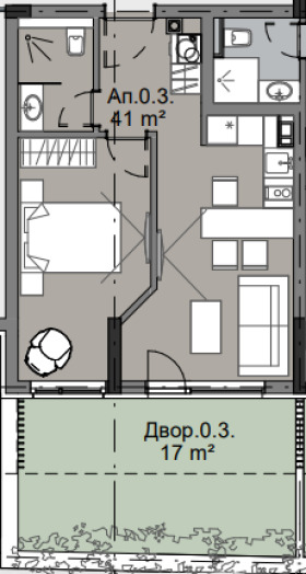 Дава под наем 2-СТАЕН, гр. София, Кръстова вада, снимка 6 - Апартаменти - 54113957