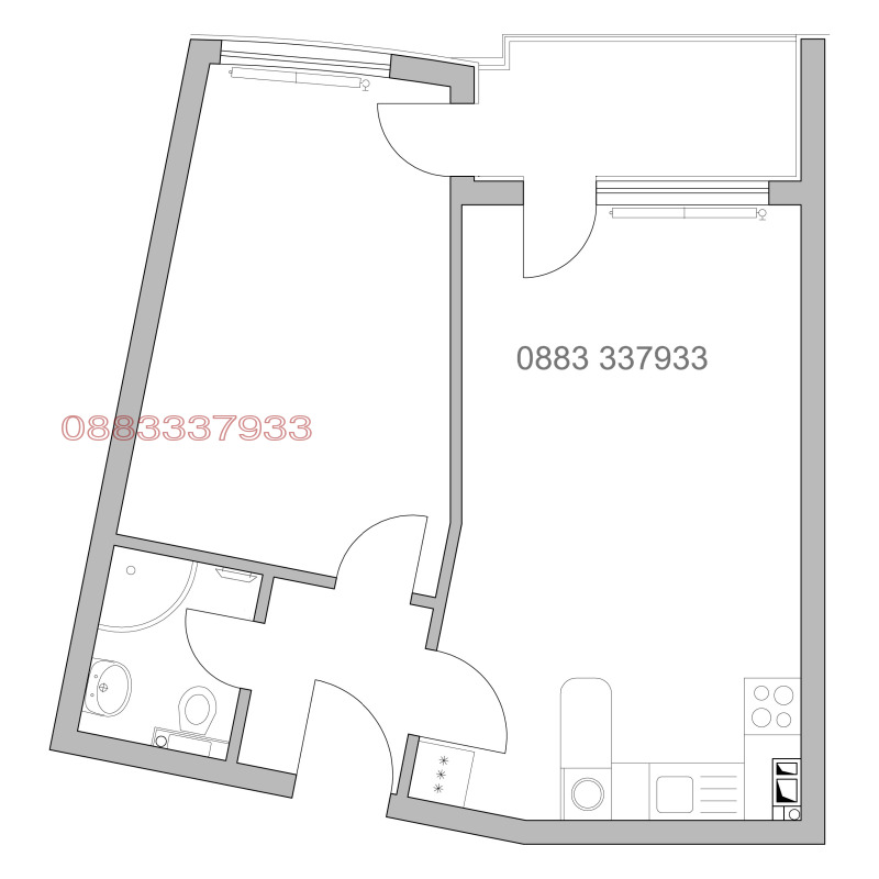 Дава под наем 2-СТАЕН, гр. София, Манастирски ливади, снимка 12 - Апартаменти - 53147404
