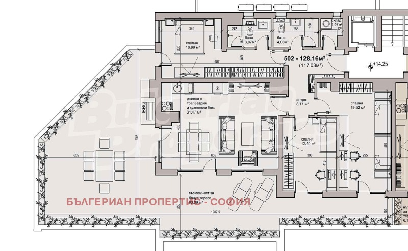 Дава под наем 4-СТАЕН, гр. София, Кръстова вада, снимка 4 - Aпартаменти - 48069068