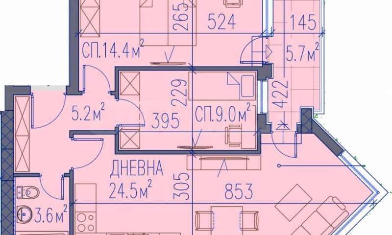 For Rent  2 bedroom Plovdiv , Mladezhki Halm , 88 sq.m | 95298776 - image [11]