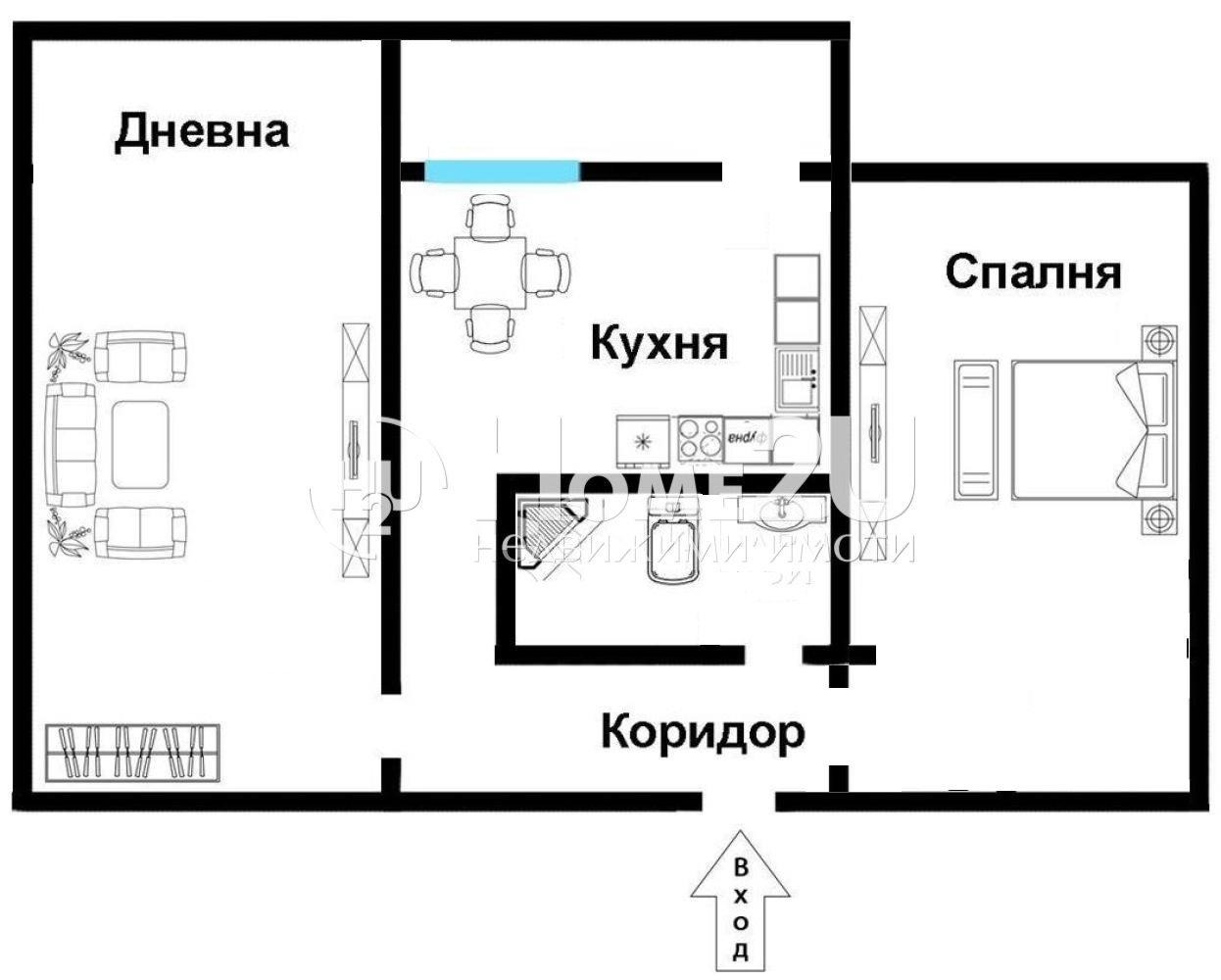 Дава под наем 2-СТАЕН, гр. София, Мусагеница, снимка 2 - Апартаменти - 53719131