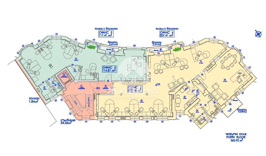 Дава под наем ОФИС, гр. Варна, Операта, снимка 15 - Офиси - 54344062
