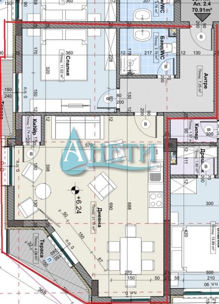 Дава под наем 2-СТАЕН, гр. София, Зона Б-18, снимка 13 - Апартаменти - 54203903
